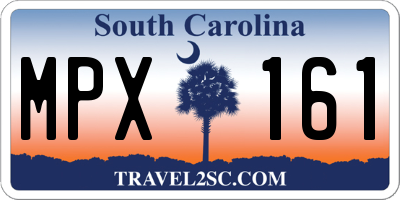 SC license plate MPX161