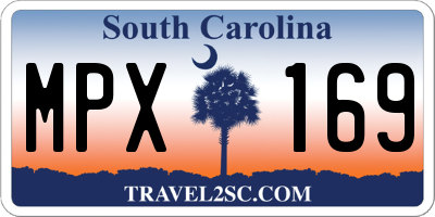 SC license plate MPX169