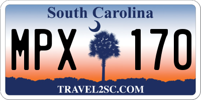 SC license plate MPX170