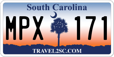 SC license plate MPX171