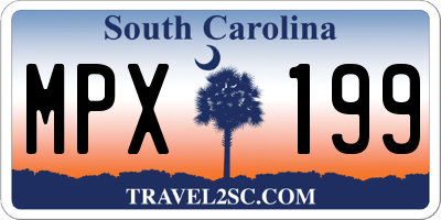 SC license plate MPX199