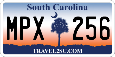 SC license plate MPX256
