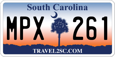 SC license plate MPX261
