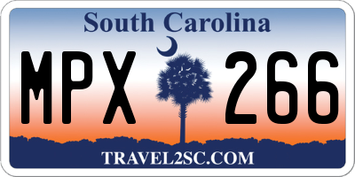 SC license plate MPX266