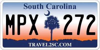 SC license plate MPX272