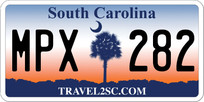 SC license plate MPX282