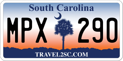 SC license plate MPX290
