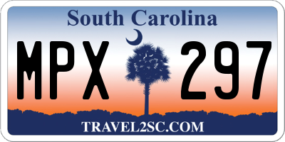 SC license plate MPX297