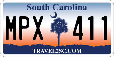 SC license plate MPX411