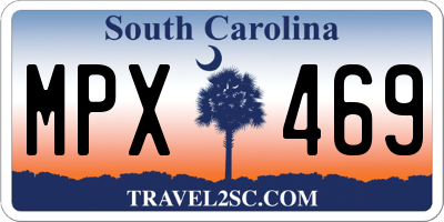 SC license plate MPX469
