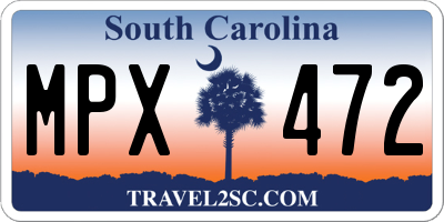 SC license plate MPX472