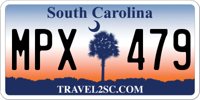 SC license plate MPX479