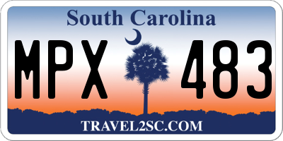 SC license plate MPX483