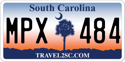 SC license plate MPX484