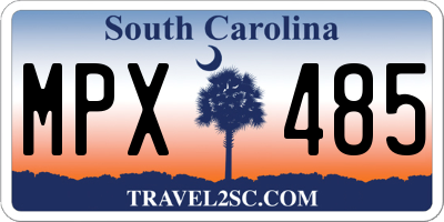 SC license plate MPX485