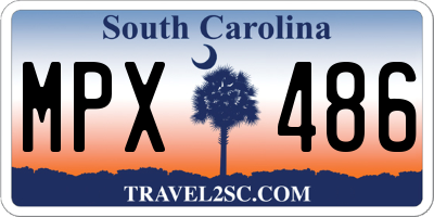SC license plate MPX486