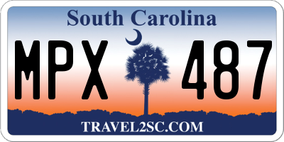 SC license plate MPX487