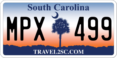 SC license plate MPX499