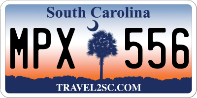 SC license plate MPX556