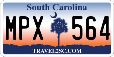 SC license plate MPX564