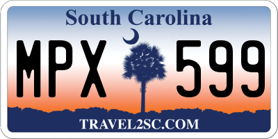 SC license plate MPX599