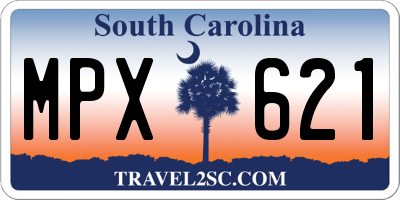 SC license plate MPX621