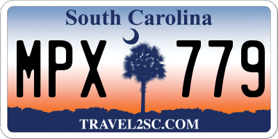 SC license plate MPX779