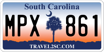SC license plate MPX861