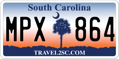 SC license plate MPX864