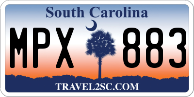 SC license plate MPX883