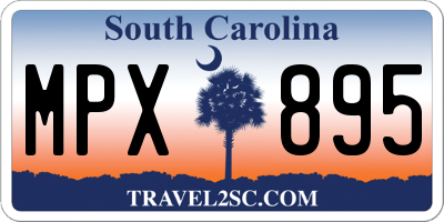 SC license plate MPX895