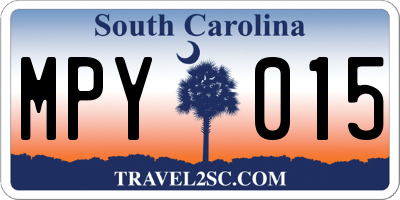 SC license plate MPY015