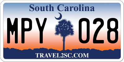 SC license plate MPY028