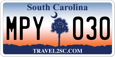 SC license plate MPY030