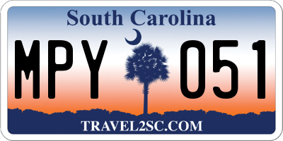 SC license plate MPY051