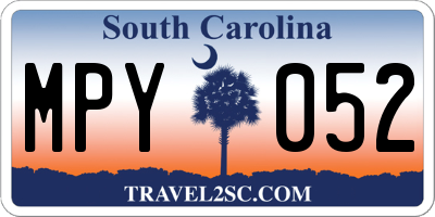SC license plate MPY052