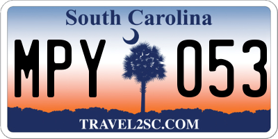 SC license plate MPY053