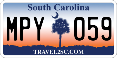 SC license plate MPY059