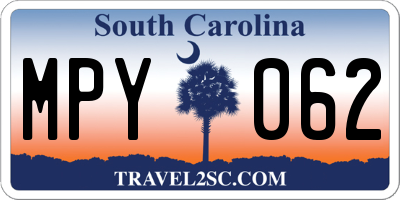 SC license plate MPY062