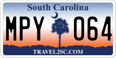 SC license plate MPY064