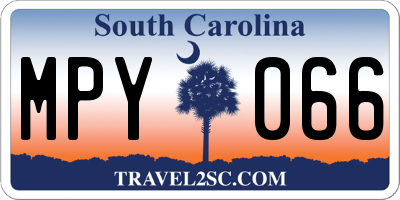 SC license plate MPY066