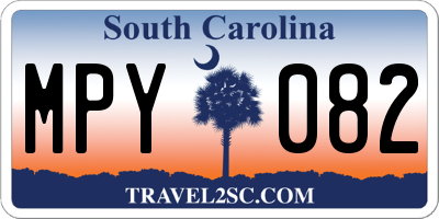 SC license plate MPY082