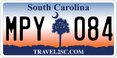 SC license plate MPY084
