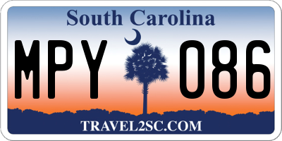 SC license plate MPY086