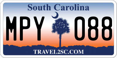 SC license plate MPY088