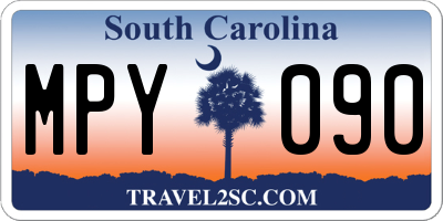 SC license plate MPY090