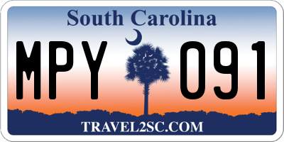 SC license plate MPY091