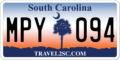 SC license plate MPY094