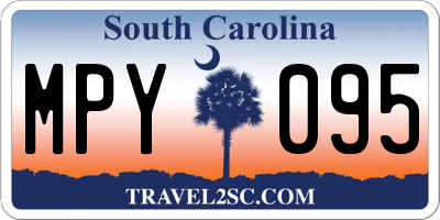 SC license plate MPY095