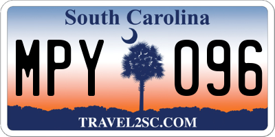 SC license plate MPY096